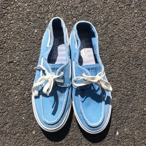 Sperry top sider blue canvas shoes💙